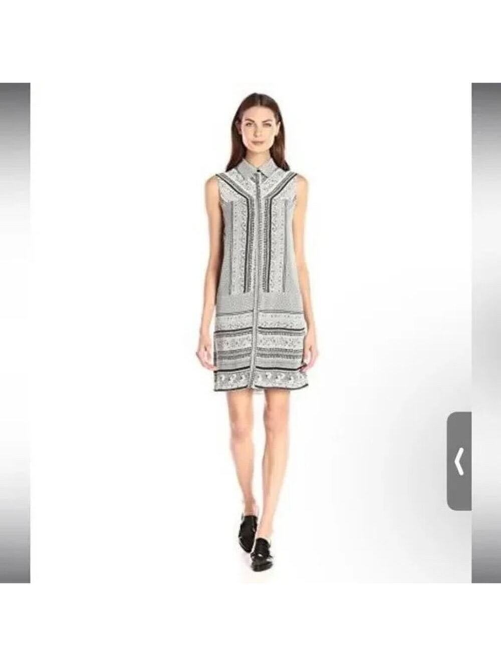 Bailey/44 NWOT Death Valley Print Gray/Black Shirt Dress Size M